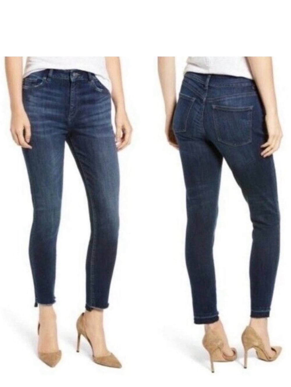 DL1961 Chrissy Ultra High Rise Skinny Jeans in Wakely Women’s Size 28 Frayed Hem